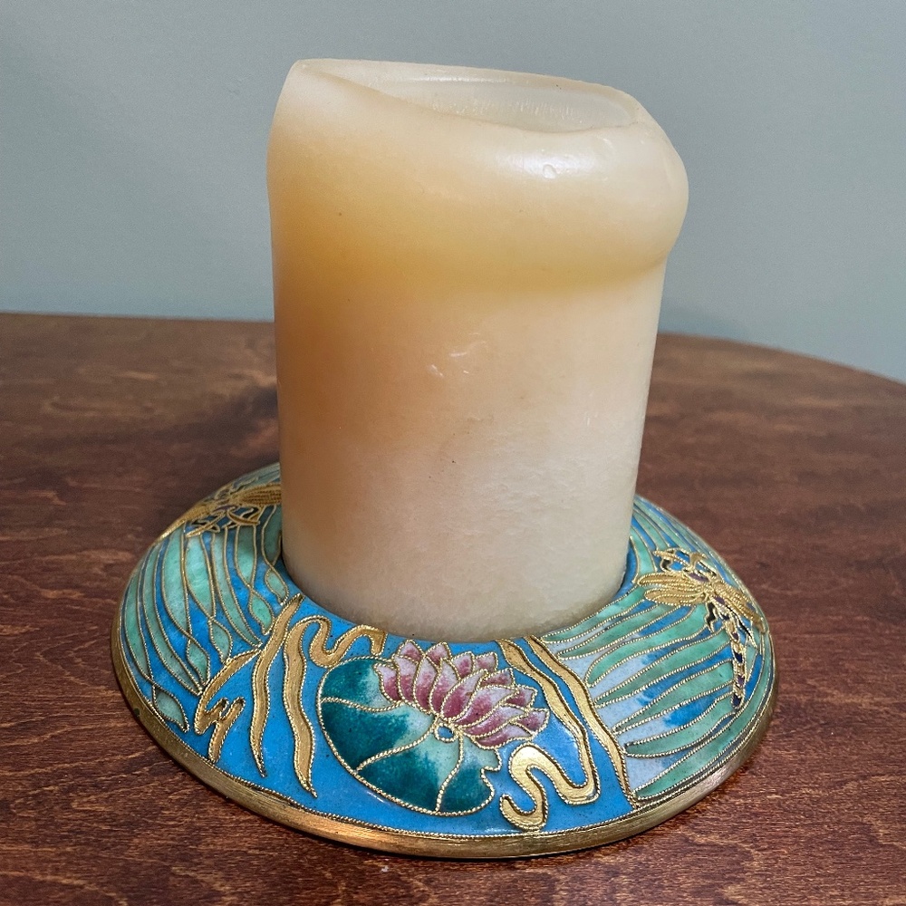 Colorful Cloisonne Candle Holder